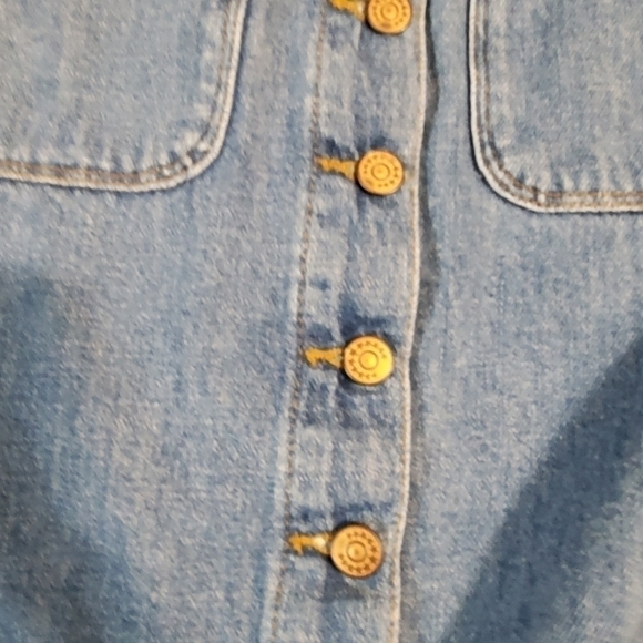 ZARA Button Front Denium Skirt - Picture 6 of 8